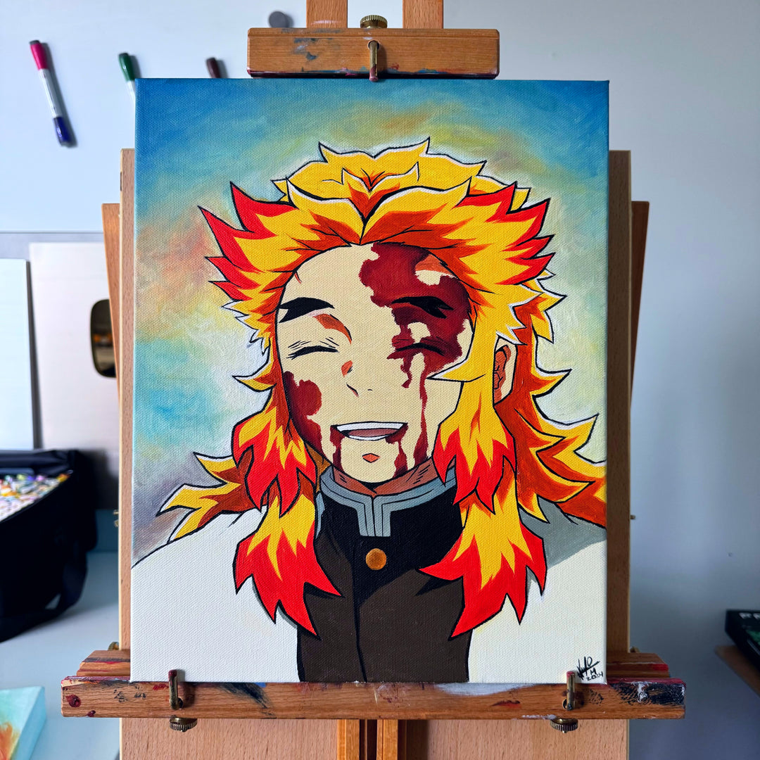 Set Your Heart Ablaze - 11” x 14” Handmade Oil Painting