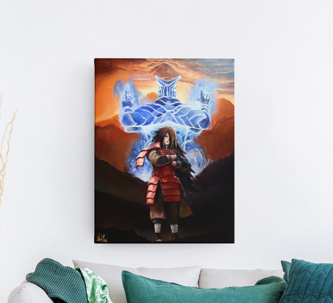 Uchiha Madara by Samuel Morales 16" x 20" Original Oil Painting on Canvas