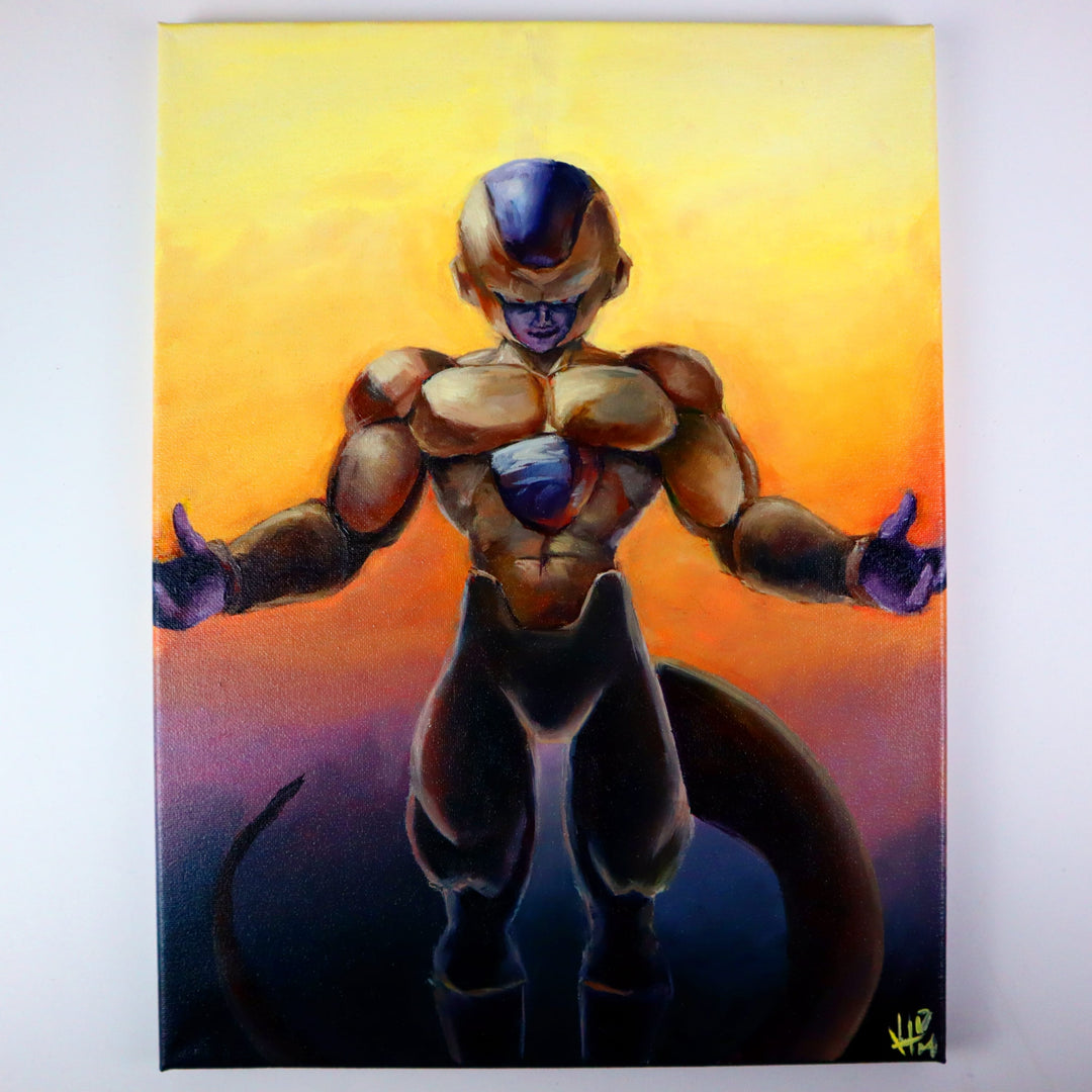 Golden Frieza by Samuel Morales ORIGINAL Oil Painting