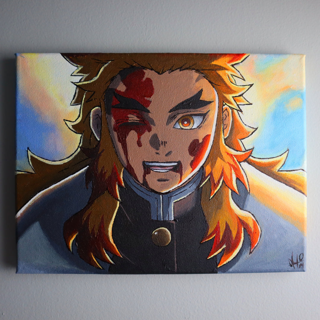 THE DEATH OF A HERO Original 9" x 12" Canvas Painting