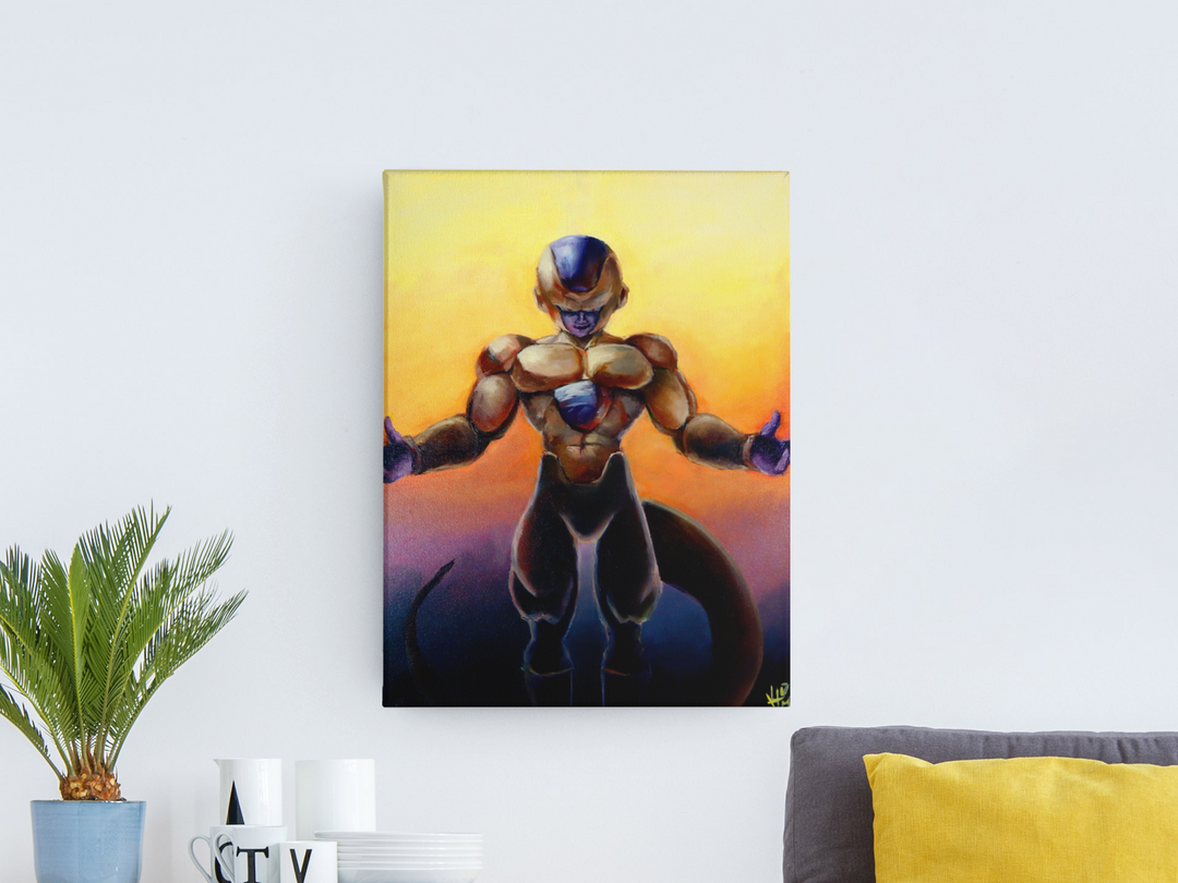 Golden Frieza by Samuel Morales ORIGINAL Oil Painting