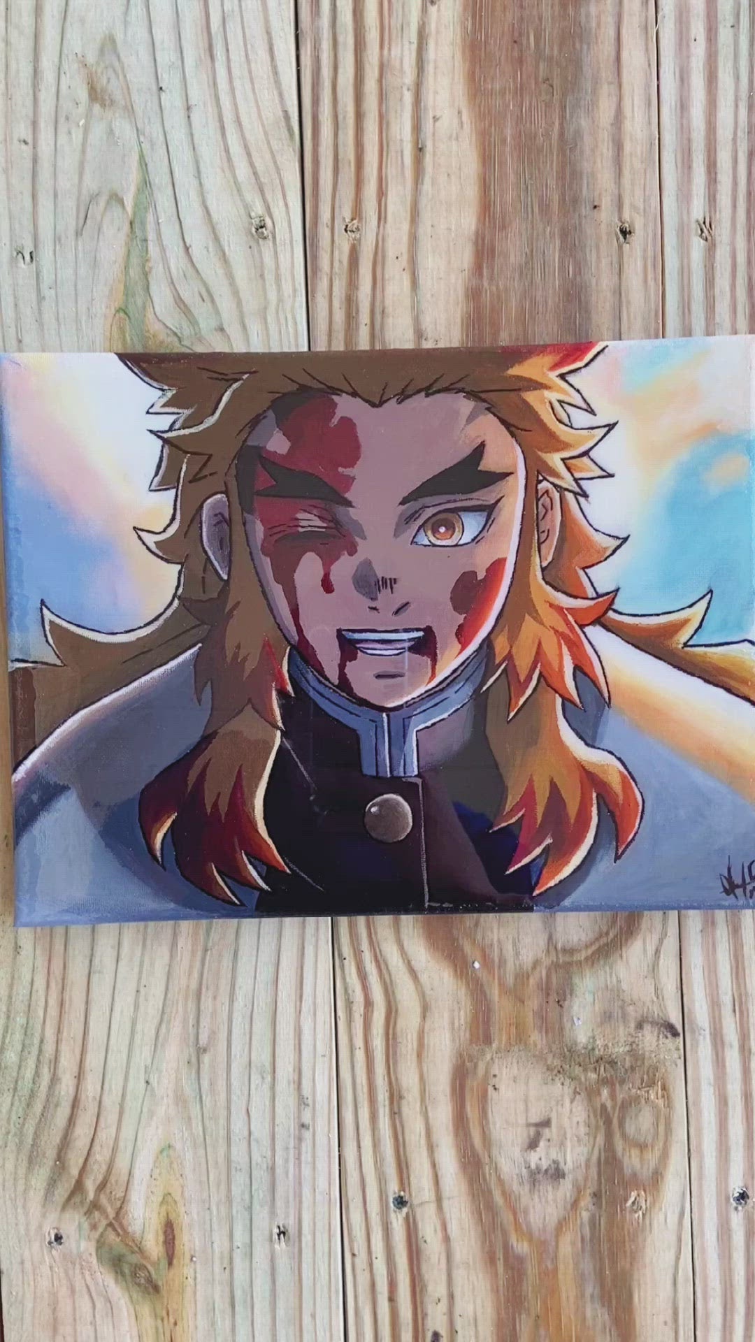 THE DEATH OF A HERO Original 9" x 12" Canvas Painting