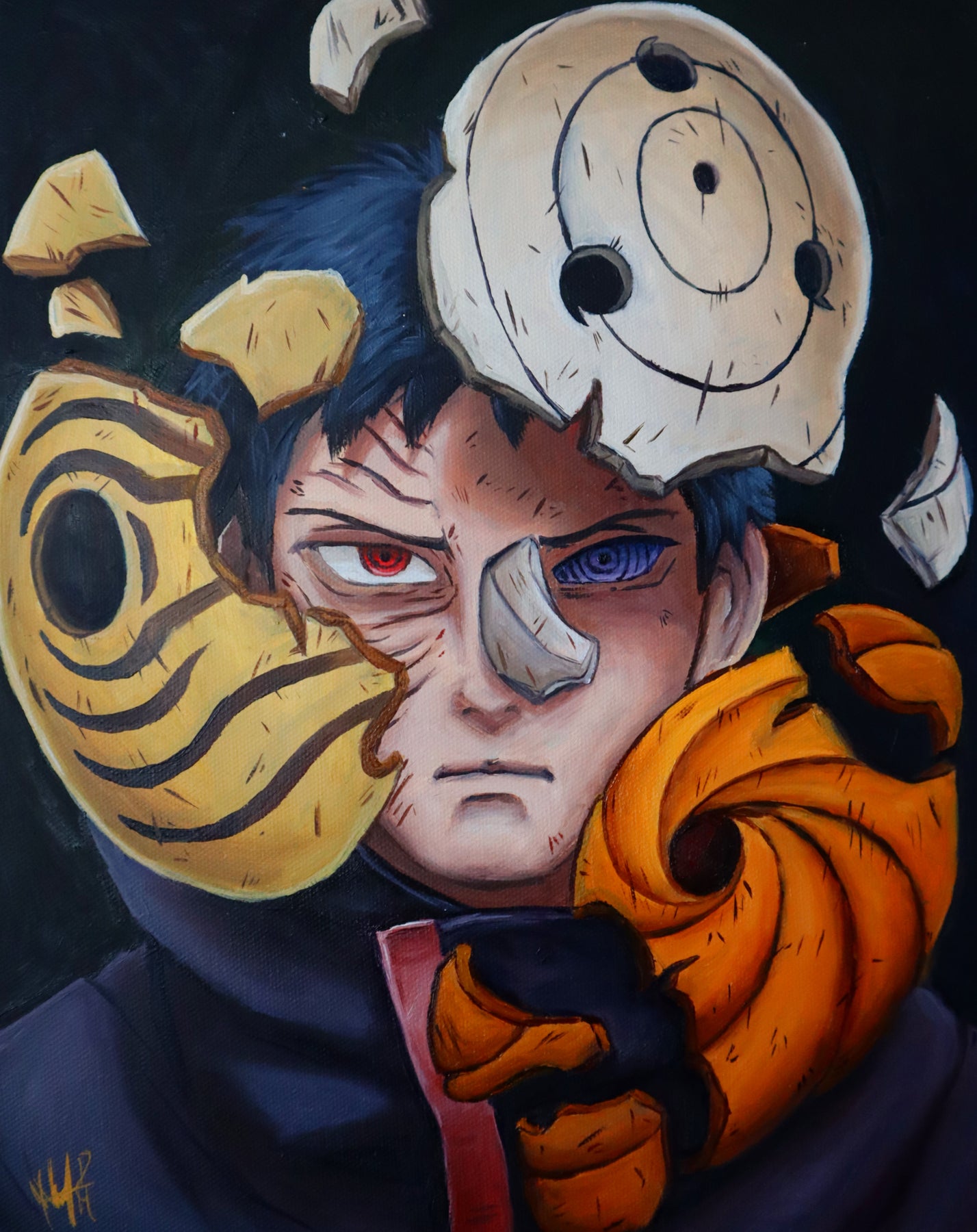 OBITO 11” x 14” ORIGINAL Handmade Oil Painting – SM ArtProjects