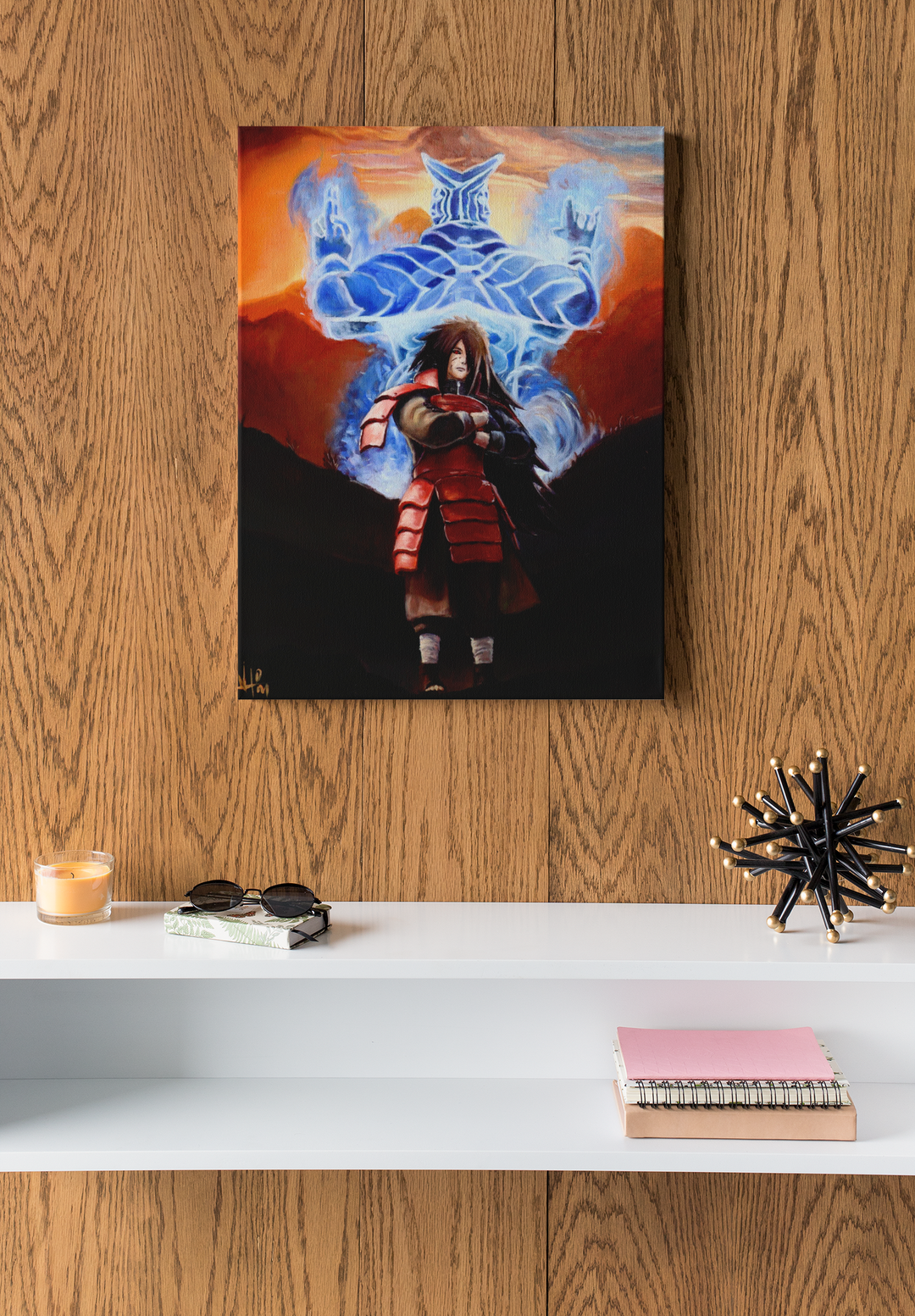Uchiha Madara by Samuel Morales 16" x 20" Original Oil Painting on Canvas